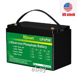 100AH 12V LiFePO4 Deep Cycle Lithium Rechargeable Battery BMS for RV Boat Sloar