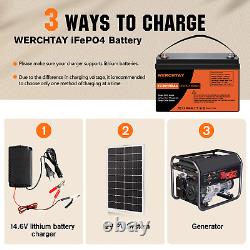 100Ah Rechargeable LiFePO4 Lithium Iron Phosphate Battery 4000+ Deep Cycle RV