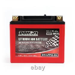 12Ah 450CCA 12-BS Lithium Iron Battery LiFePO4 Motorcycle Replace AGM Directly