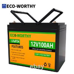 12V100AH Lithium Battery LiFePO4 Rechargeable for Solar Panel off grid GOLF CART