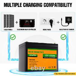 12V100AH Lithium Battery LiFePO4 Rechargeable for Solar Panel off grid GOLF CART