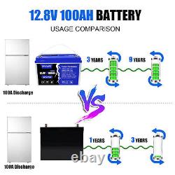 12V 100AH 1280WH LiFePO4 Deep Cycle Lithium Iron Phosphate Fast Charging Battery