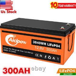 12V 100AH 200AH 300AH Lithium Battery Deep Cycle LiFePO4 for Solar RV Off-grid
