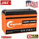 12v 100ah Lifepo4 Deep Cycle Lithium Battery For Rv Marine Off-grid Solar Syste