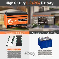 12V 100AH LiFePO4 Deep Cycle Lithium Battery for RV Marine Off-Grid Solar System
