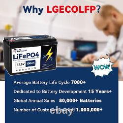 12V 100AH LiFePO4 Lithium Battery 5000+ Cycles Deep Cycle 100A BMS for RV Solar