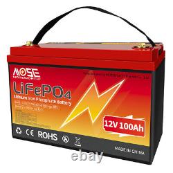 12V 100AH LiFePO4 Lithium Battery Deep Cycle for RV Marine Off-Grid Solar System