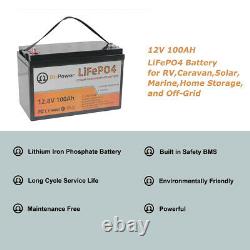 12V 100Ah 200Ah LiFePO4 Lithium Iron Phosphate Battery Off-Grid RV Solar System