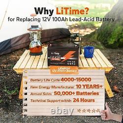 12V 100Ah LiFePO4 Battery BCI Group 31 Lithium Battery Built-in 100A BMS