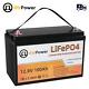 12v 100ah Lifepo4 Battery Lithium Iron Built-in 100a Bms And 4000 Cycle For Rv