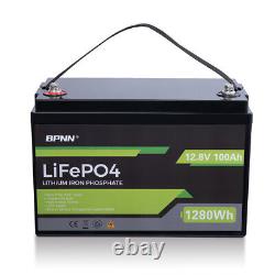 12V 100Ah LiFePO4 Deep Cycle Lithium Battery 100A BMS for Solar RV Off-grid Lot