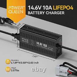 12V 100Ah LiFePO4 Deep Cycle Lithium Battery+10A Charger for RV Off-Grid Solar
