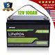 12v 100ah Lifepo4 Deep Cycle Lithium Battery For Rv Off-grid Solar Boat 100a Bms