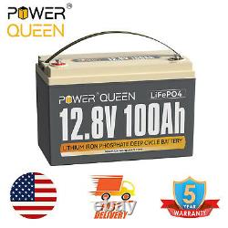 12V 100Ah LiFePO4 Deep Cycle Lithium Battery with 100A BMS for Solar RV Off-grid