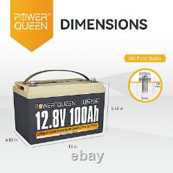 12V 100Ah LiFePO4 Deep Cycle Lithium Battery with 100A BMS for Solar RV Off-grid