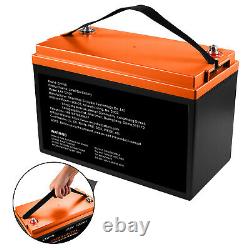 12V 100Ah LiFePO4 Lithium Battery 1280Wh Deep Cycle Rechargeable for RV Off-Grid