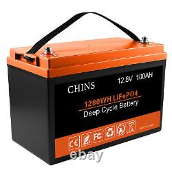 12V 100Ah LiFePO4 Lithium Battery Deep Cycle LiFePO4 for RV Off-grid Solar Home