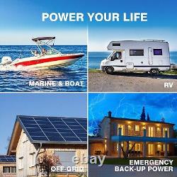 12V 100Ah LiFePO4 Lithium Battery Smart BMS For RV Marine Trolling Motor