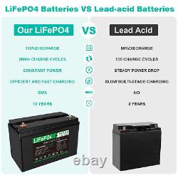 12V 100Ah LiFePO4 Lithium Battery for RV Off-grid Solar System Trolling Motor