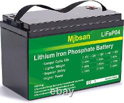 12V 100Ah LiFePO4 Lithium Deep Cycle Battery for RV Boat Solar System Off-grid