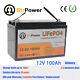 12v 100ah Lifepo4 Lithium Iron Phosphate Battery For Deep Rv Marine Solar System