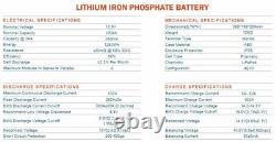 12V 100Ah LiFePO4 Lithium Iron Phosphate Deep Cycle Battery BMS. 5 year Warentee