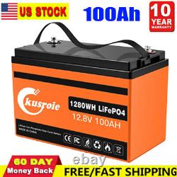12V 100Ah LiFePO4 Lithium Iron Phosphate Deep Cycle Battery RV BMS Car Solar US