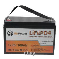 12V 100Ah LiFePO4 Lithium Iron Phosphate LFP Battery For RV Marine Solar System