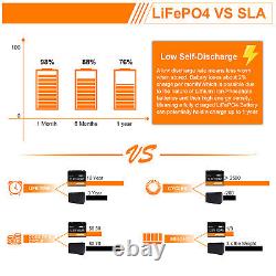 12V 100Ah LiFePO4 Lithium Iron Phosphate Smart Battery with Bluetooth Monitoring