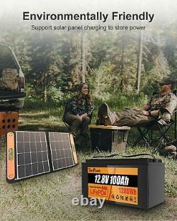 12V 100Ah LiFePO4 Lithium Iron Power Battery Low Temp SOLAR RV BOAT OFFGRID