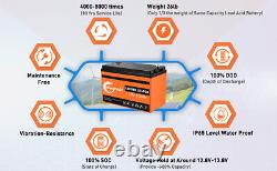 12V 100Ah LiFePO4 Smart Lithium Iron Battery With Built-in Bluetooth IP65 for RV