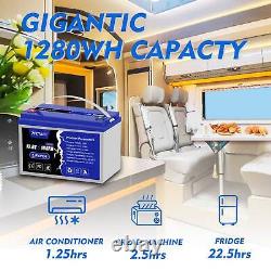 12V 100Ah LiFePO4 lithium iron Deep Cycle Battery with 100A BMS for RV Boat Home