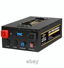12V 100Ah Lithium Battery LiFePO4 Rechargeable Deep Cycle BMS Home RV Off-grid
