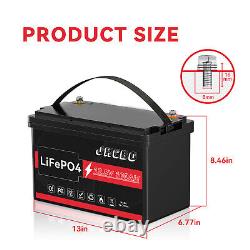 12V 100Ah Rechargeable LiFePO4 Lithium Iron Phosphate Battery 4000+ Deep Cycle