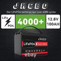 12V 100Ah Rechargeable LiFePO4 Lithium Iron Phosphate Battery 4000+ Deep Cycle