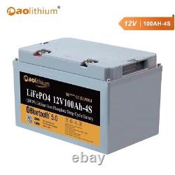 12V 100Ah SMART LiFePO4 Lithium Iron Battery Built-in Bluetooth Deep Cycle BMS