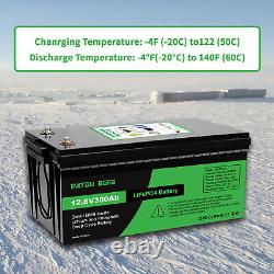 12V 100/300 Ah LiFePO4 Battery Lithium Iron Phosphate for Camping Boat Solar