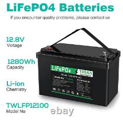 12V 120Ah LiFePO4 Lithium Battery 100Ah 30Ah Deep Cycle BMS For Solar Off-grid