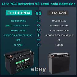 12V 120Ah LiFePO4 Lithium Battery BMS for Solar RV Off-grid Boat Trolling Motor