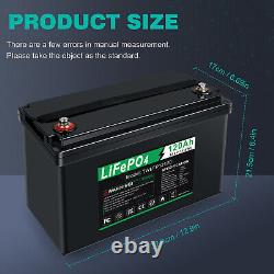 12V 120Ah LiFePO4 Lithium Battery BMS for Solar RV Off-grid Boat Trolling Motor