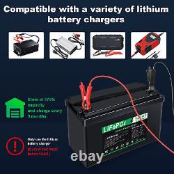 12V 120Ah LiFePO4 Lithium Battery BMS for Solar RV Off-grid Boat Trolling Motor