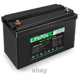 12V 120Ah LiFePO4 Lithium Battery BMS for Solar RV Off-grid Boat Trolling Motor