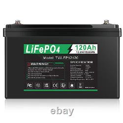 12V 120Ah LiFePO4 Lithium Battery BMS for Solar RV Off-grid Boat Trolling Motor