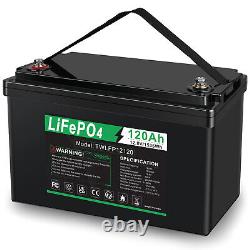 12V 120Ah LiFePO4 Lithium Battery BMS for Solar RV Off-grid Trolling Motor Boat