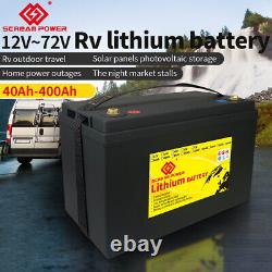 12V 120Ah LiFePO4 Lithium Iron Battery Deep Cycle Trolling Motor Solar Panel