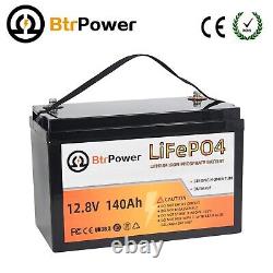 12V 140Ah Lifepo4 Marine Lithium Battery Pack for 1280W Motor Solar RV System