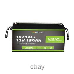 12V 150Ah LiFePO4 Lithium Iron Phosphate Battery Pack Deep Cycle BMS Solar Boat