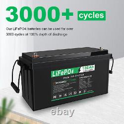 12V 180Ah Lithium Battery LiFePO4 BMS 3000+ Deep Cycle Trolling Motor Solar RV