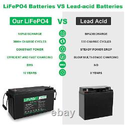 12V 180Ah Lithium Battery LiFePO4 BMS 3000+ Deep Cycle Trolling Motor Solar RV