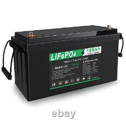 12V 180Ah Lithium Battery LiFePO4 BMS 3000+ Deep Cycle Trolling Motor Solar RV